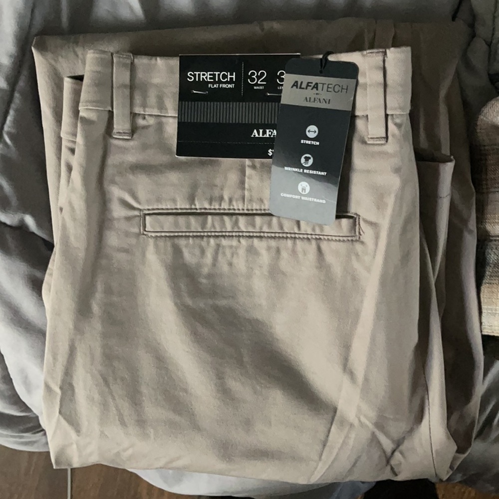 Alfani Stretch / flat front Chino Pants
